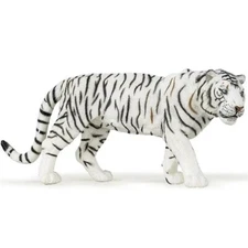 White Tiger Figure - Animal Toy - Hand Painted - Collectible - Papo 50045