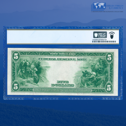 Fr.891c 1914 $5 Five Dollars Federal Reserve Note San Fran, PCGS XF 40 #45300 - Picture 2 of 3