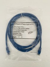 6 x Category 6 Patch Blue Cord UTP  Length 7 ft 