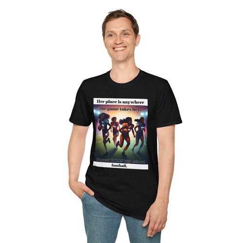 Girls High School Football T shirt, Her Place is Anywhere, Gift Player, support - Picture 7 of 19