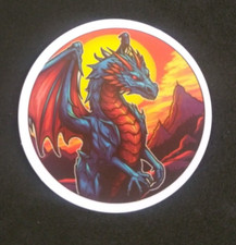 Colorful Mystical Guardian Dragon Sticker 2" R 