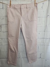 Old Navy women's Pixie Ankle Pants Pale Pink size 8 Flat Front 4 Pocket Cotton