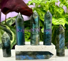 Wholesale Lot 1 Lb Natural Labradorite Obelisk Tower Point Crystal Natural