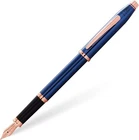 Cross Century II Fountain Pen, Fine Nib, Translucent Cobalt Blue, Gift Box
