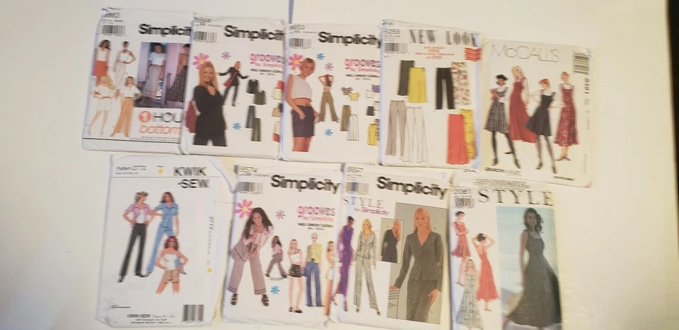 Misses Sportswear Patterns Lot of 9: 80s -2000's Various Sizes FACTORY FOLDED B4 - Image 2 of 4