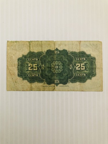 Canada 25 Cents 1900 Shinplaster Boville Signature Fractional - Picture 2 of 2