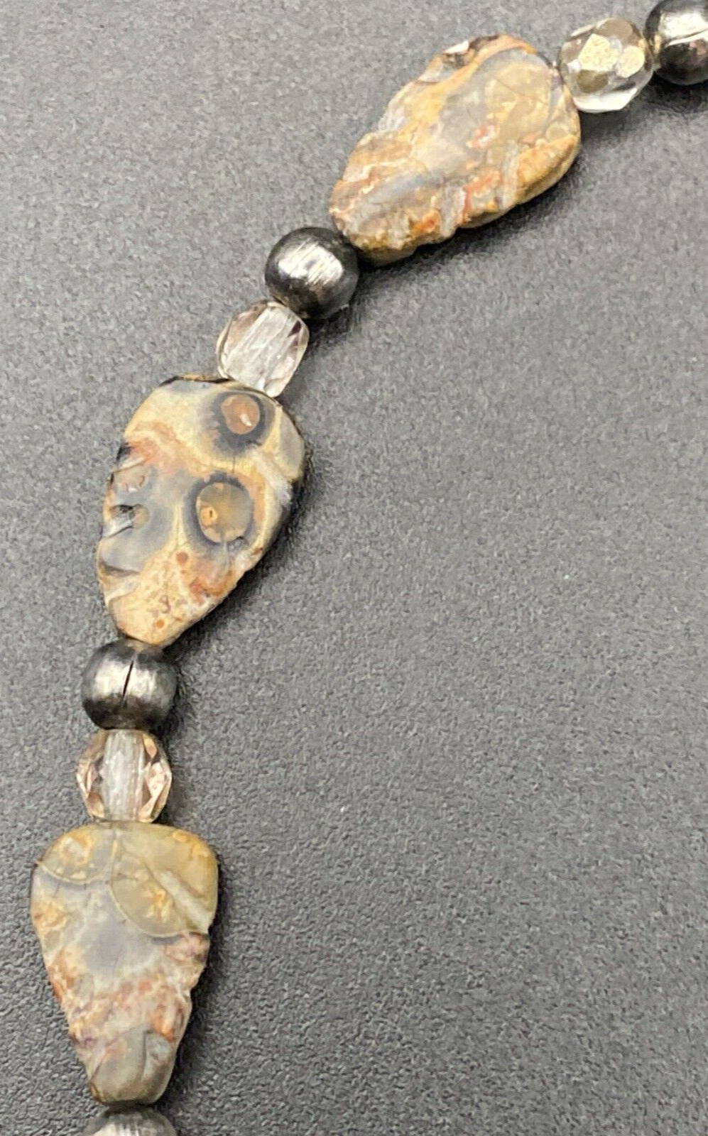 Bumblebee Jasper Bracelet Arrowhead Leaf Silver T… - image 6