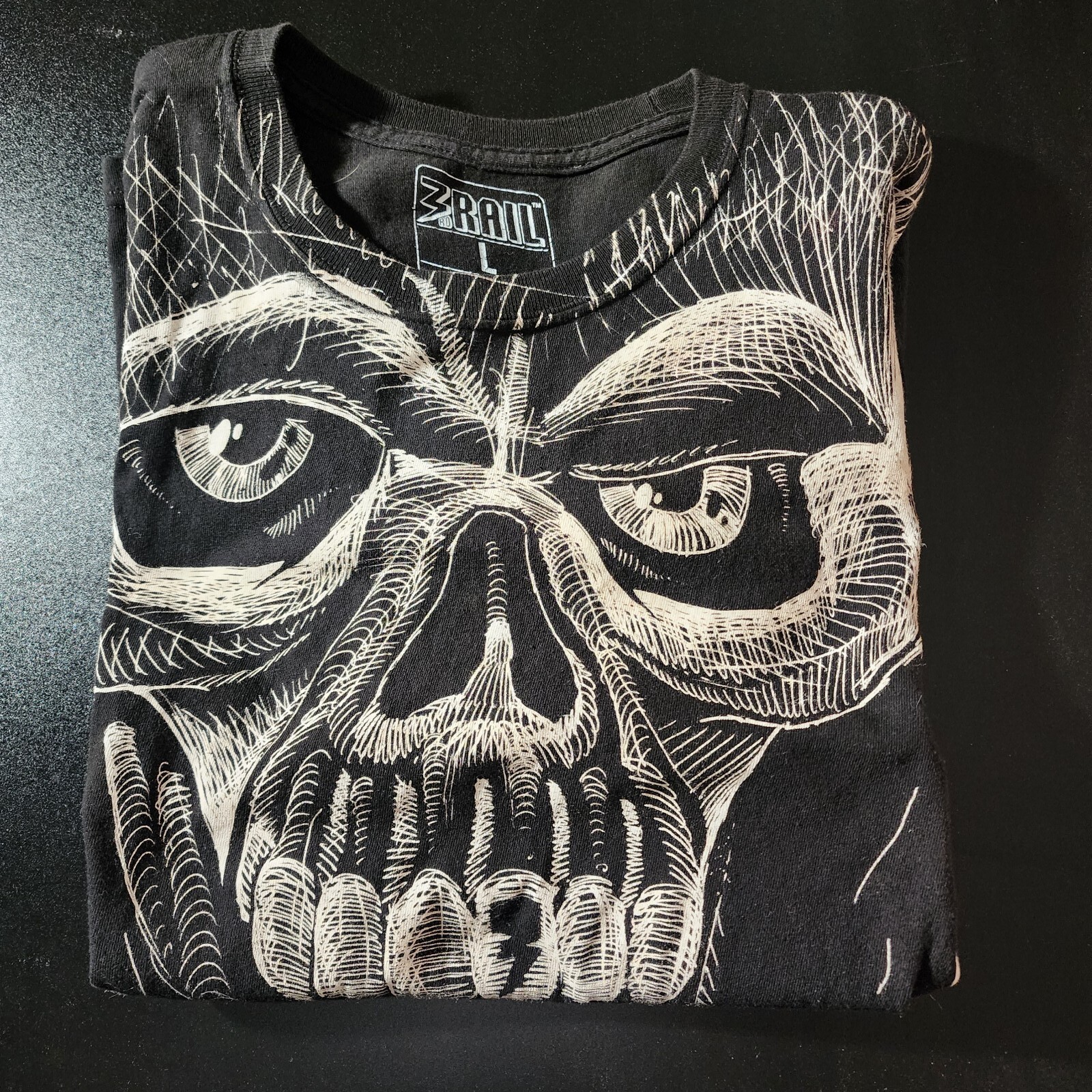 Skeleton L Vintage THIRD RAIL Streetwear Spellout /skeleton L Black | eBay