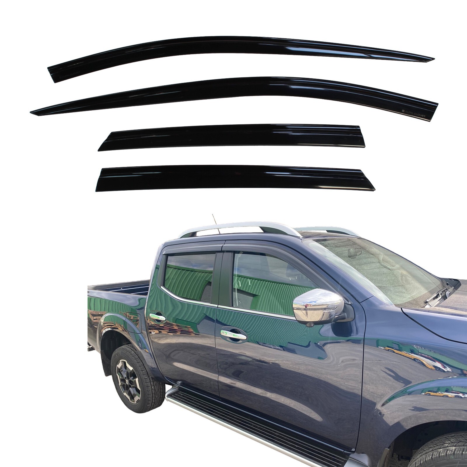 Auto Clover Wind Deflectors Set for Renault Alaskan Double Cab (4 pieces) - Image 2