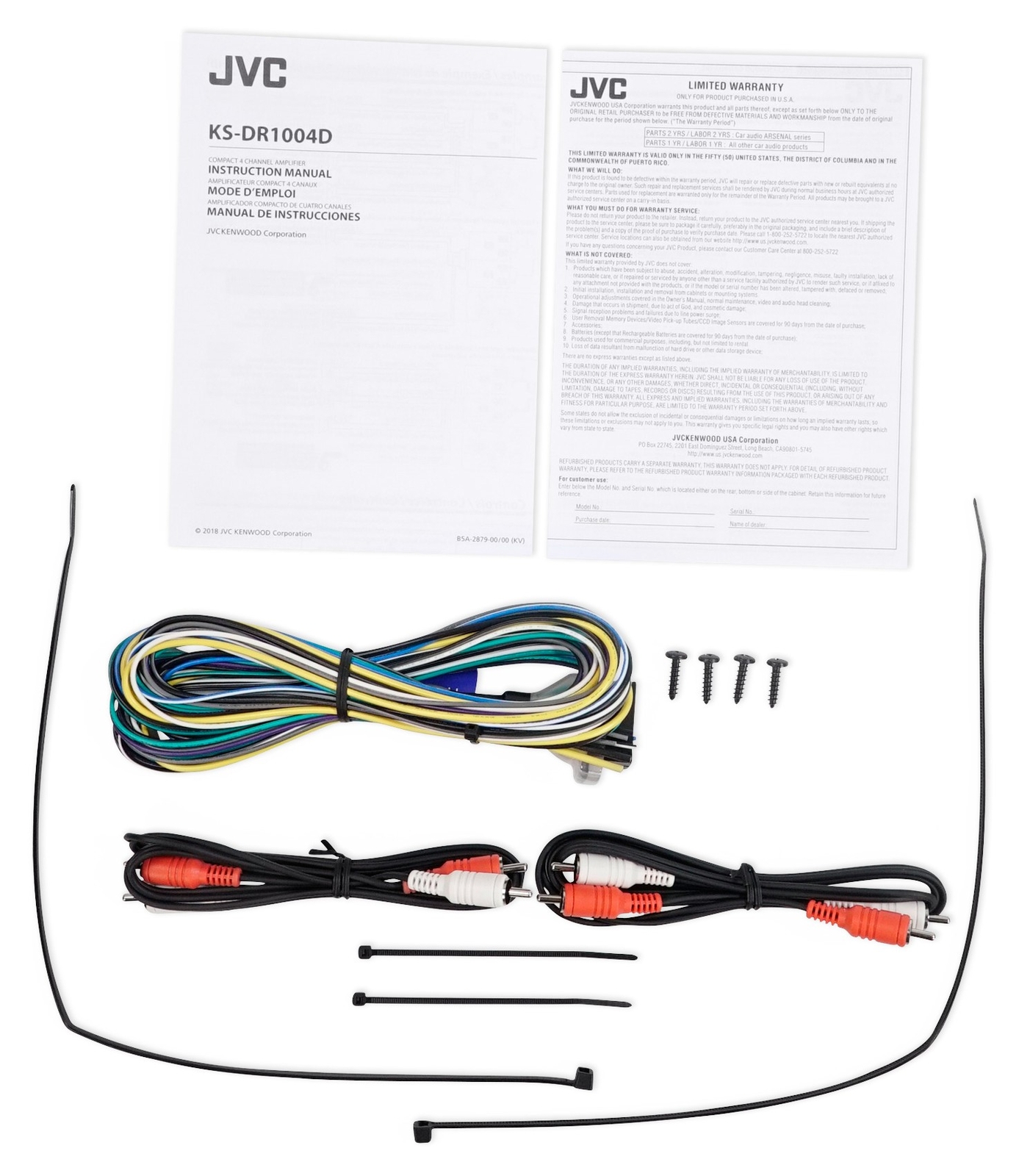 4-канальный усилитель JVC KS-DR1004D Bluetooth-контроллер MB Quart 4 RZRATVUTV