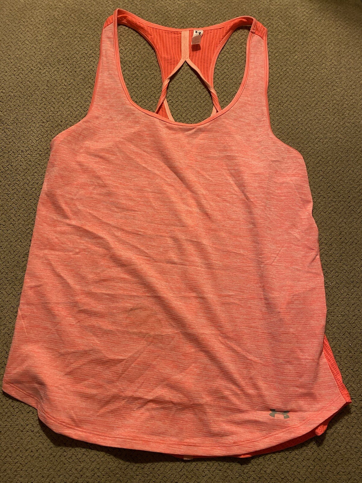 bright orange under armour shirt