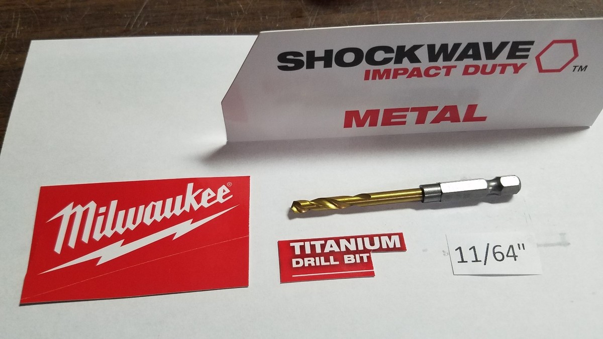 MILWAUKEE SHOCKWAVE TITANIUM DRILL BITS 11/64