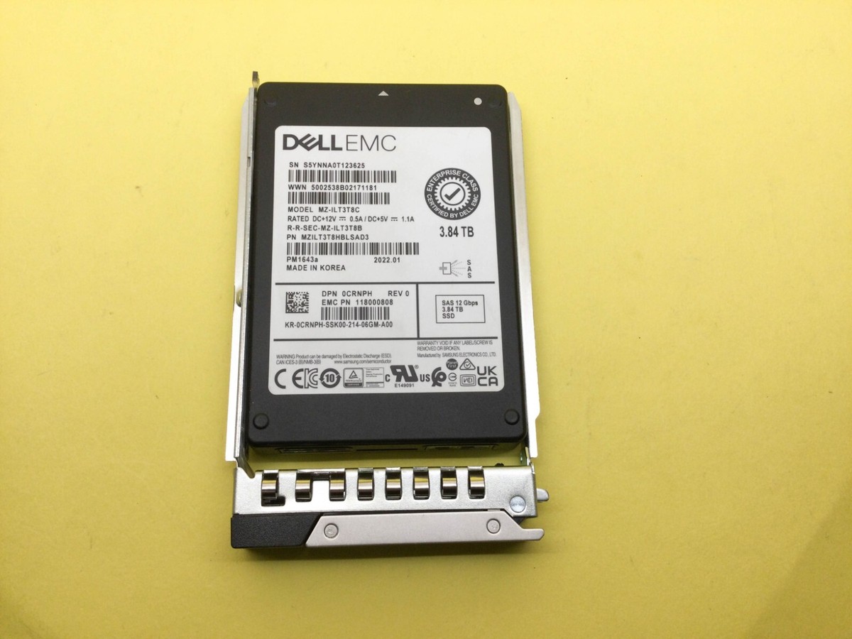 CRNPH Dell 3.84TB SAS 12Gbps Read Intensive 2.5'' SSD 0CRNPH