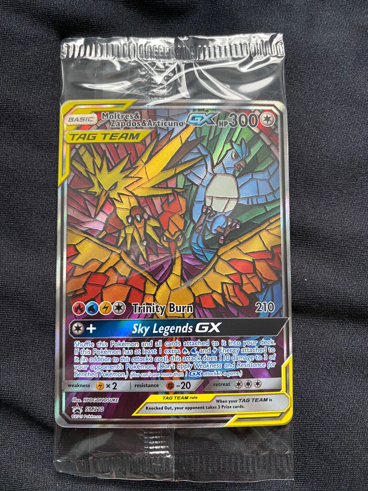 Mavin  p1 Moltres Zapdos Articuno GX SM210 Hidden Fates Promo Pokemon TCG  SEALED NM