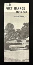 1970s Old Fort Harrod State Park Kentucky Harrodsburg Vintage Travel Brochure