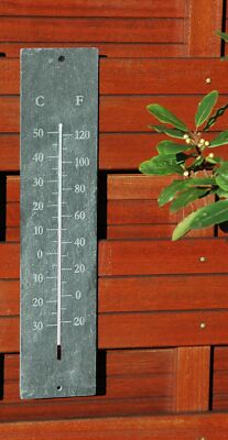 Garten Schiefer Thermometer Garten Gärtner Geschenk Outdoor 45x10 cm