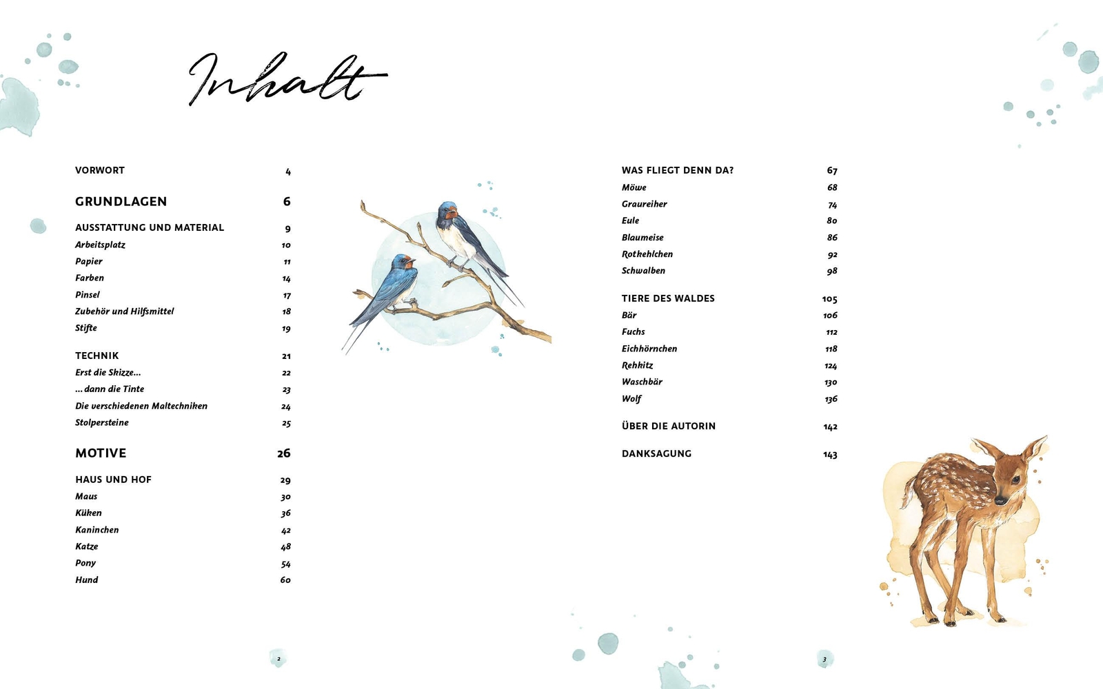 Thumbnail - Die Kunst Der Aquarellmalerei - Tiere: Alle Watercolor-grundlagen,