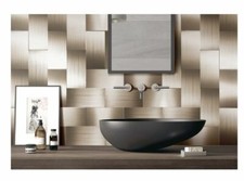 A16022 Peel and Stick Tile Metal Backsplash for Kitchen A16022P32 Brushed Copper