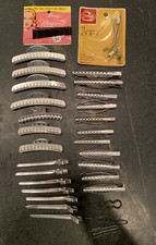 Vintage Aluminum Metal Perm Rod Curlers Goody Flamingo 1940  s 50s LOT