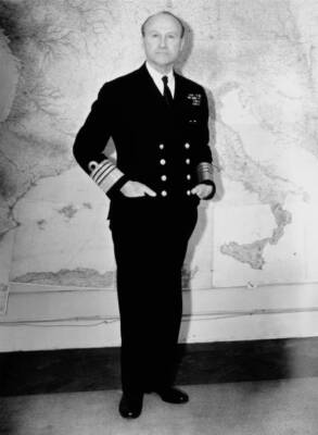 British Admiral Sir Bertram Ramsay Standing 1943 OLD PHOTO
