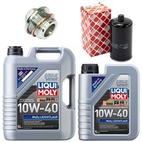 MotoröL Filter Set MOS2 10W-40 Liqui Moly 6 Liter + Schraube FüR VW Transporter