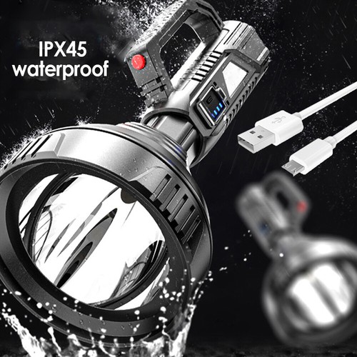 Super Bright Powerful Flashlight Rechargeable Zoom Torch Tactical LED Lamp USB