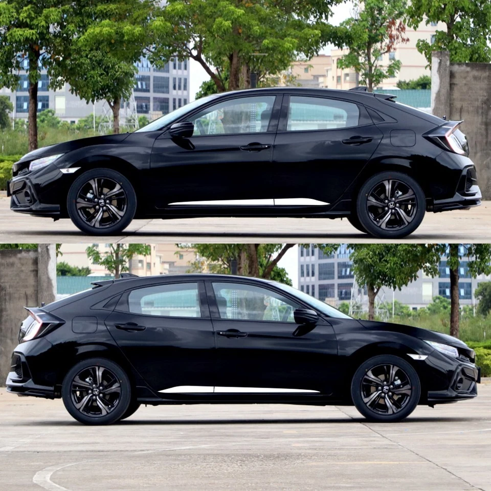 Fit For Honda Civic Car Sticker Graphics Racing Sport Stripe Side Skirt Decals - Image 3 of 4