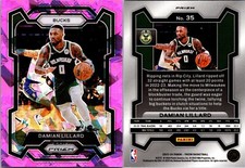2023 Panini Damian Lillard Pink Cracked Ice + NBA Hoops City Edition Red 528