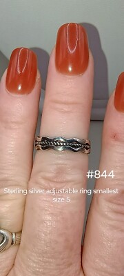 Vintage Adjustable Sterling Silver Boho Ring
