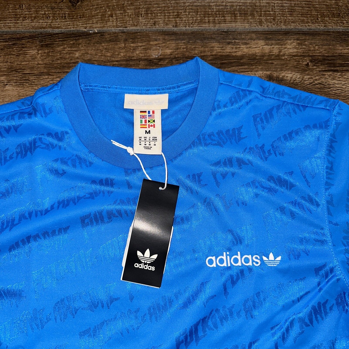 FuckingAwesome FA X Adidas Jacquard Jersey TOP SHIRT MENS M FuckingAwesome FA X Adidas Jacquard Jersey TOP SHIRT MENS M
