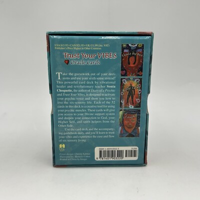 Trust Your Vibes Oracle Cards Set Sonia Choquette 52 Card w/ Guide