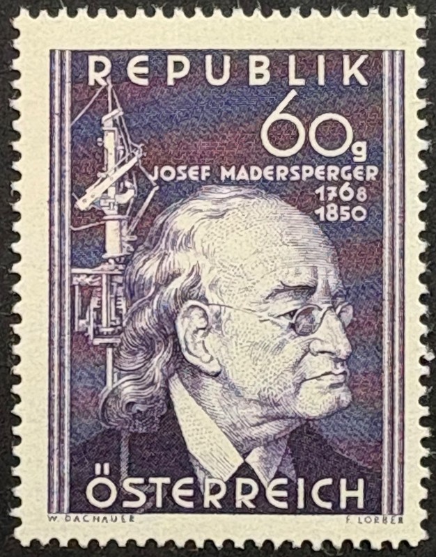 Austria, Josef Madersperger, Inventor, MNH, Scott #571, Michel #951, F-VF