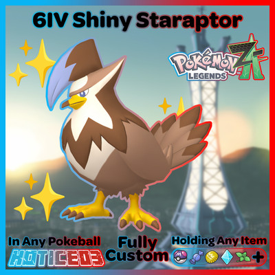   Shiny Staraptor 6IV   Mega Dimension Pokemon Legends ZA Ready   Fast  