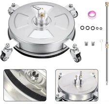 13” Pressure Washer Surface Cleaner with 4 Wheels For Driveway/Patio/Sidewalk