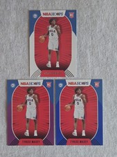 2020-21 NBA Hoops Basketball Tyrese Maxey Purple, Blue + Base 3 Card Rookie Lot