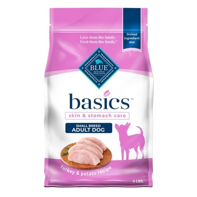 Blue Buffalo Basics Adult Small Breed Dry Dog Food for Skin  Stomach Care,