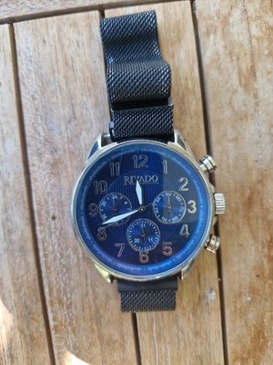 Schöne RIVADO  Herren Uhr mit blauen Zifferblatt 