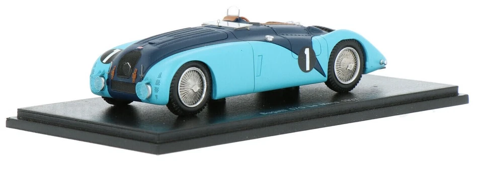Spark S2736 Bugatti Type 57G Tank #1 'Roger Labric' Le Mans 1937 - 1/43 Scale - Image 3 of 4
