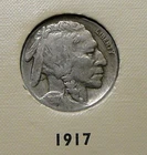 1917  Buffalo Nickel  - F+  /  Very Fine   (S5)