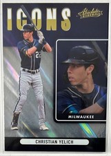 2022 Absolute #I-10 Christian Yelich Icons Retail Lava Milwaukee Brewers