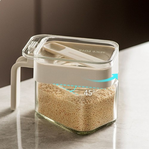 Sealed Condiment Jar Dustproof Sugar and Salt Container Kitchen - Picture 12 of 15