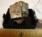 GOLDEN PYRITE THUMBNAIL IN CASE CUBIC MURO DE AGUQAS LA RIOGA SPAIN #159 — photo 8