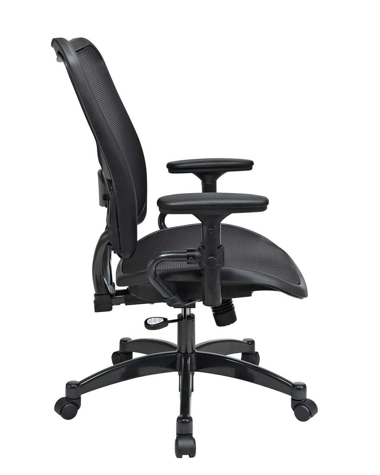 Air Grid Black Fabric Seat Back Adjustable Arms and Lumbar Managers Chair