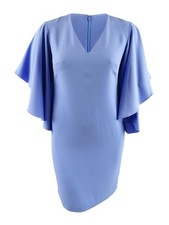 Lauren Ralph Lauren Women's Wide Sleeve Dress (8, Blue Loch)