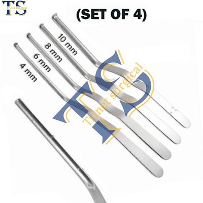 Caspar Nerve Root Retractor Bayonet Shaft 4,6,8,10 mm 4 PCs Set