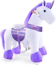 PonyCycle Mechanical Ride On Unicorn Hobby Horse Toy with Wheels Classic Model U