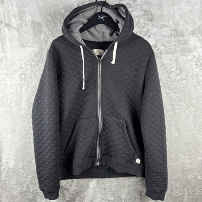 Marine Layer Corbet Quilted Full Zip Hoodie Jacket Womens Medium Utility