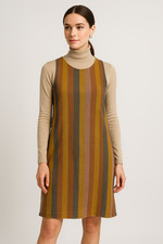 Garnet Hill 100% Linen Striped Sleeveless Shift Dress Women’s Sz 4