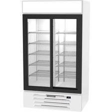 Beverage Air MMR38HC-1-W 43" Two Glass Door Merchandiser Refrigerator in Whit...