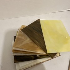 Lot Of 10 MIX Pieces 6x4 Stained Glass Earth Tones Browns.